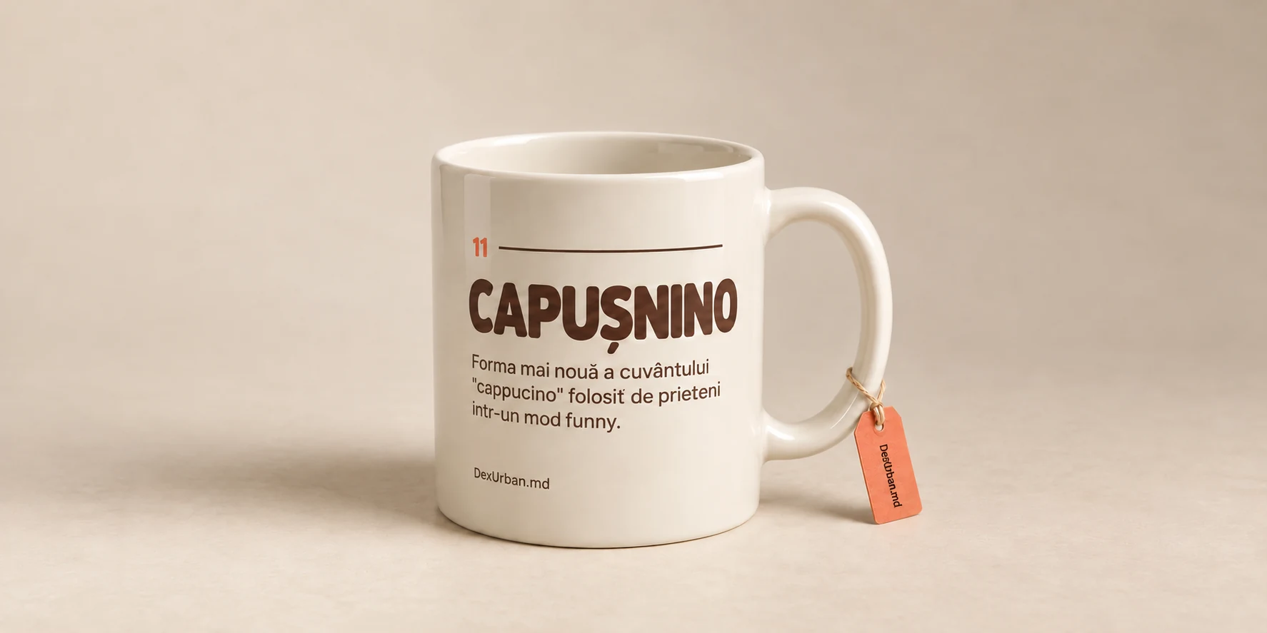 Cană CAPUȘNINO, crem — vedere principală