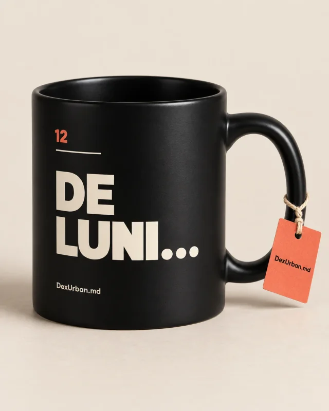 Cană DE LUNI..., negru — vedere principală