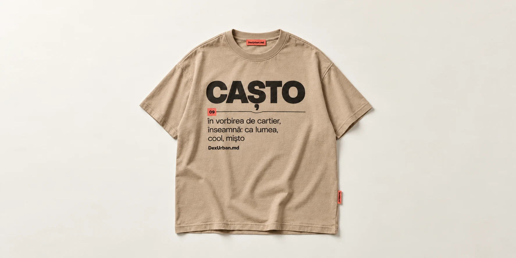 Tricou CAȘTO, nisip — vedere principală