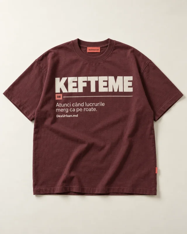 Tricou KEFTEME, bordo — vedere principală