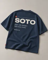 Tricou SOTO, albastru cerneală — verso